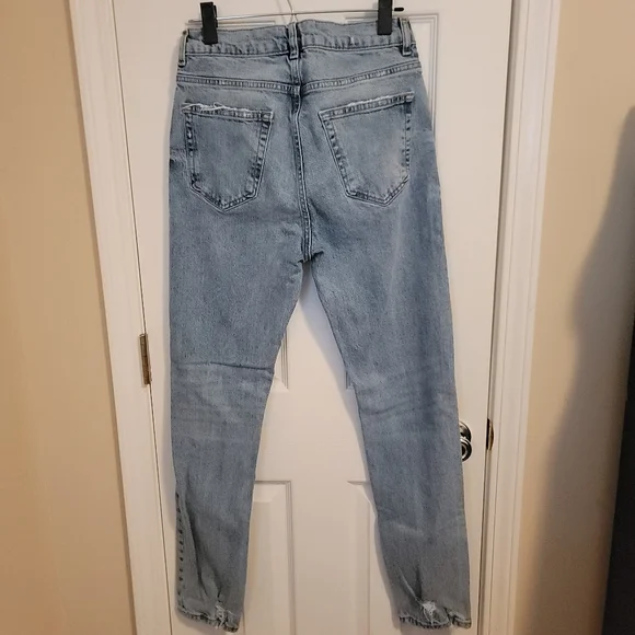 Zara Light Wash Button Fly Denim Jeans Size 31 - Picture 3 of 4